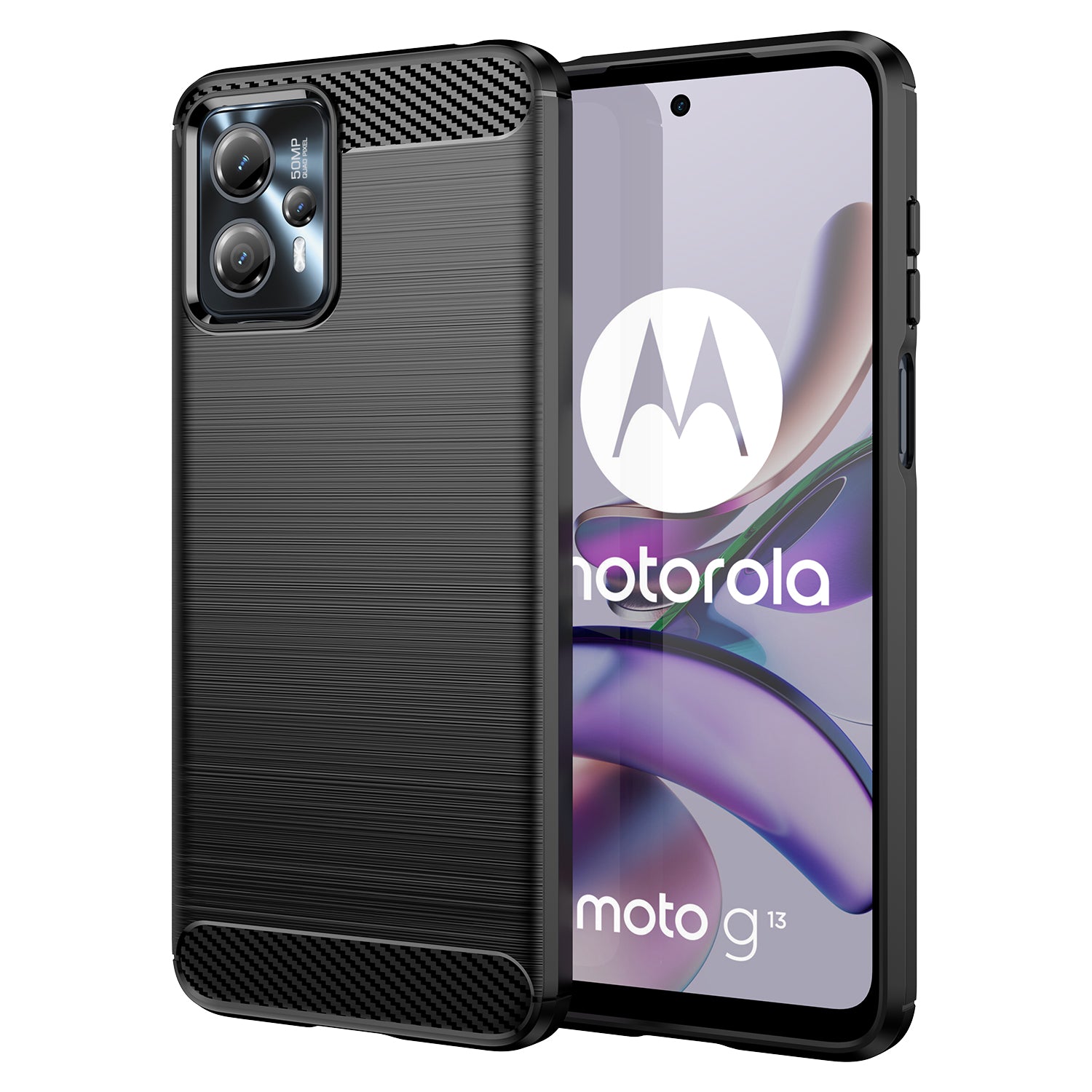 Shockproof Mobile Phone Case for Motorola Moto G13 4G G23 4G Brushed Carbon Fiber Texture Anti-scratch Phone Cover Shockproof Mobile Phone Case for Motorola Moto G13 4G G23 4G Brushed Carbon Fiber Texture Anti-scratch Phone Cover